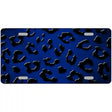 Blue Black Cheetah Oil Rubbed Metal Novelty License Plate 24" x 12" (LLP)