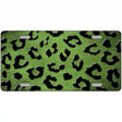 Lime Green Black Cheetah Oil Rubbed Metal Novelty License Plate 24" x 12" (LLP)