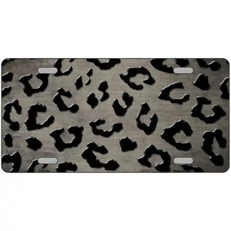 Tan Black Cheetah Oil Rubbed Metal Novelty License Plate 24" x 12" (LLP)