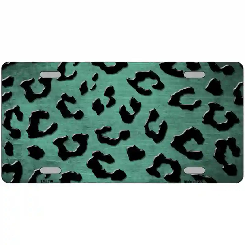 Mint Black Cheetah Oil Rubbed Metal Novelty License Plate 24" x 12" (LLP)