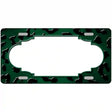 Green Black Cheetah Scallop Oil Rubbed Metal Novelty License Plate 24" x 12" (LLP)