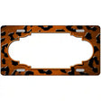 Orange Black Cheetah Scallop Oil Rubbed Metal Novelty License Plate 24" x 12" (LLP)