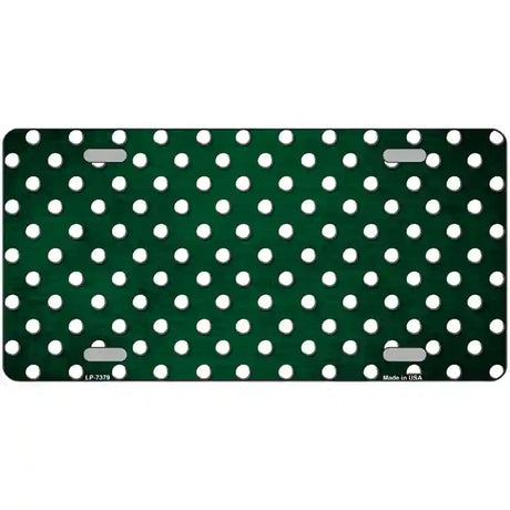 Green White Small Dots Oil Rubbed Metal Novelty License Plate 24" x 12" (LLP)