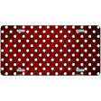 Red White Small Dots Oil Rubbed Metal Novelty License Plate 24" x 12" (LLP)