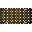 Brown White Small Dots Oil Rubbed Metal Novelty License Plate 24" x 12" (LLP)