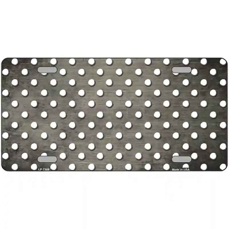 Tan White Small Dots Oil Rubbed Metal Novelty License Plate 24" x 12" (LLP)