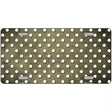 Gold White Small Dots Oil Rubbed Metal Novelty License Plate 24" x 12" (LLP)