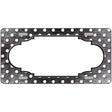 Black White Small Dots Scallop Oil Rubbed Metal Novelty License Plate 24" x 12" (LLP)