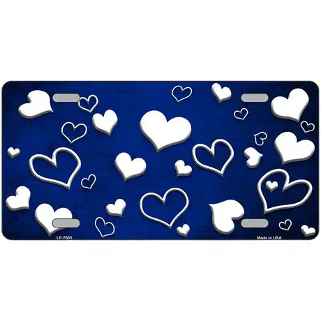 Blue White Love Oil Rubbed Metal Novelty License Plate 24" x 12" (LLP)