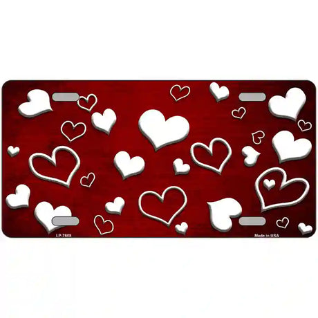 Red White Love Oil Rubbed Metal Novelty License Plate 24" x 12" (LLP)