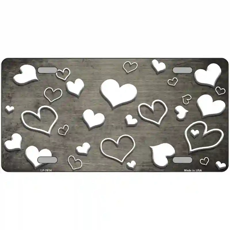 Tan White Love Oil Rubbed Metal Novelty License Plate 24" x 12" (LLP)