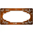 Orange White Scallop Butterfly Oil Rubbed Metal Novelty License Plate 24" x 12" (LLP)