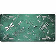 Mint White Dragonfly Oil Rubbed Metal Novelty License Plate 24" x 12" (LLP)