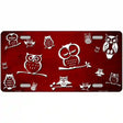 Red White Owl Oil Rubbed Metal Novelty License Plate 24" x 12" (LLP)