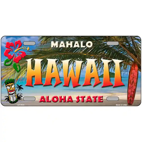 Hawaii State Novelty Metal License Plate 24" x 12" (LLP)