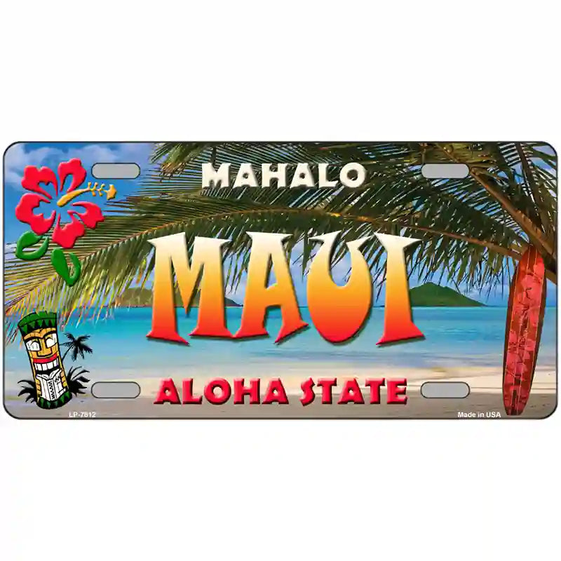 Maui Hawaii State Novelty Metal License Plate 24" x 12" (LLP)