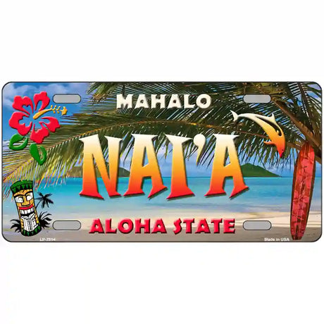 Naia Hawaii State Novelty Metal License Plate 24" x 12" (LLP)