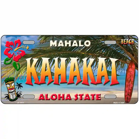 Kahakai Hawaii State Novelty Metal License Plate 24" x 12" (LLP)