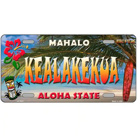 Kealakekua Hawaii State Novelty Metal License Plate 24" x 12" (LLP)