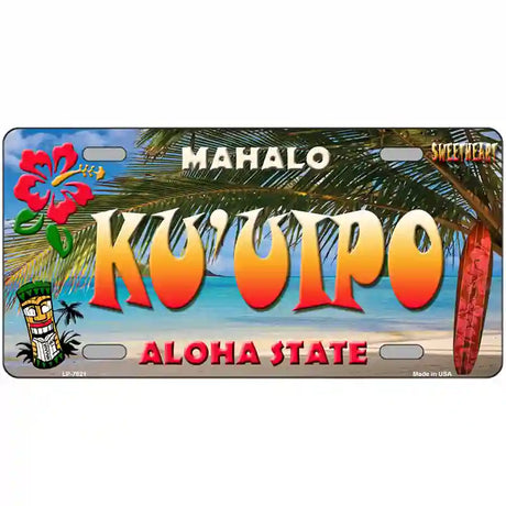 Ku uipo Hawaii State Novelty Metal License Plate 24" x 12" (LLP)