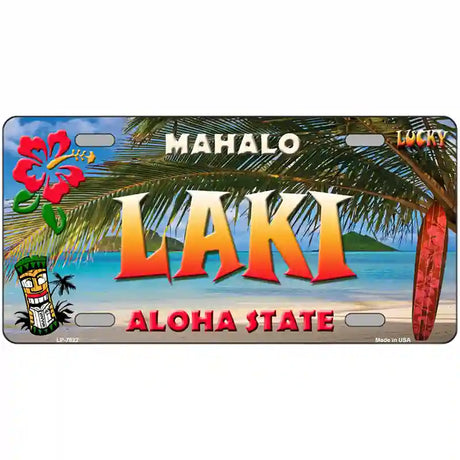 Laki Hawaii State Novelty Metal License Plate 24" x 12" (LLP)