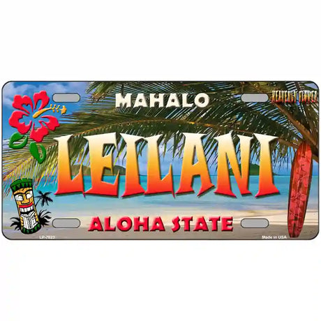 Leilani Hawaii State Novelty Metal License Plate 24" x 12" (LLP)