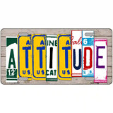 Attitude License Plate Art Wood Metal Novelty License Plate 24" x 12" (LLP)