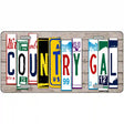 Country Gal Plate Art Novelty Metal License Plate 24" x 12" (LLP)