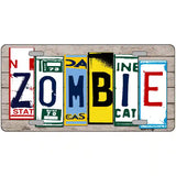 Zombie License Plate Art Wood Metal Novelty License Plate 24" x 12" (LLP)