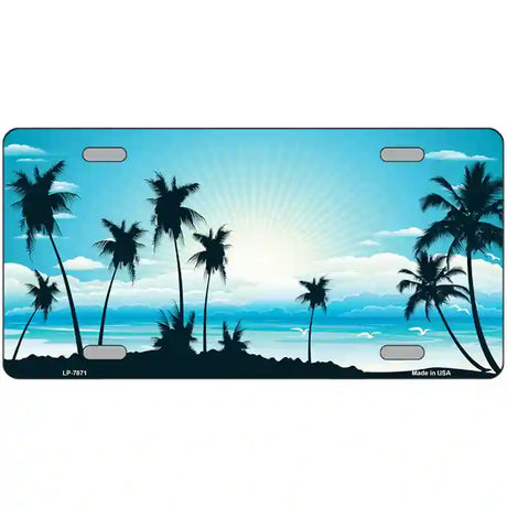 Sunset Blue Metal Novelty License Plate 24" x 12" (LLP)