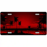 Sunset Red Metal Novelty License Plate 24" x 12" (LLP)