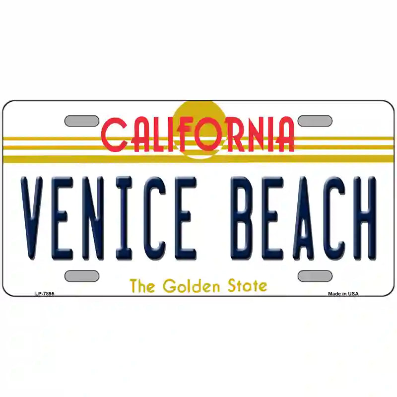 Venice Beach California Novelty Metal License Plate 24" x 12" (LLP)