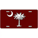 South Carolina Flag Burgundy Novelty Metal License Plate 24" x 12" (LLP)