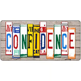 Confidence Wood License Plate Art Novelty Metal License Plate 24" x 12" (LLP)