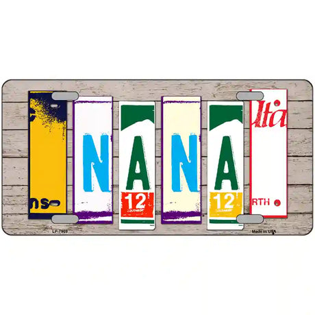 Nana Wood License Plate Art Novelty Metal License Plate 24" x 12" (LLP)