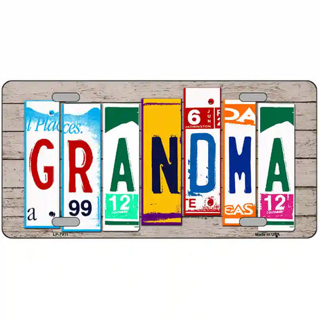 Grandma Wood License Plate Art Novelty Metal License Plate 24" x 12" (LLP)