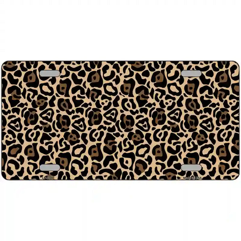 Leopard Metal Novelty License Plate 24" x 12" (LLP)