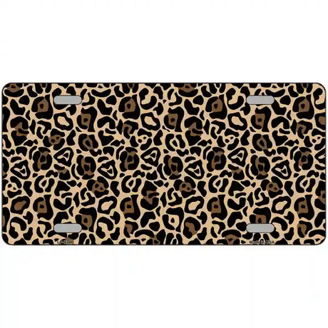 Leopard Metal Novelty License Plate 24" x 12" (LLP)