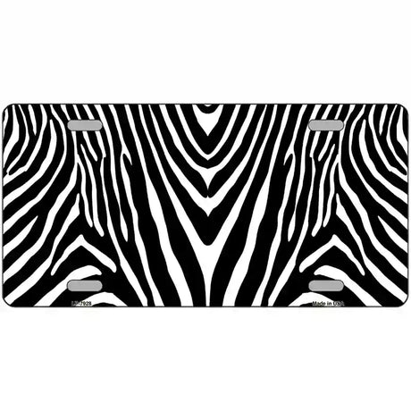 Zebra Metal Novelty License Plate 24" x 12" (LLP)