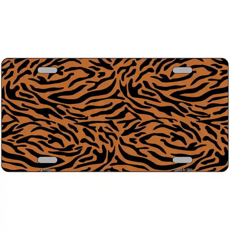 Tiger Pattern Metal Novelty License Plate 24" x 12" (LLP)