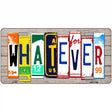 Whatever Wood License Plate Art Novelty Metal License Plate 24" x 12" (LLP)