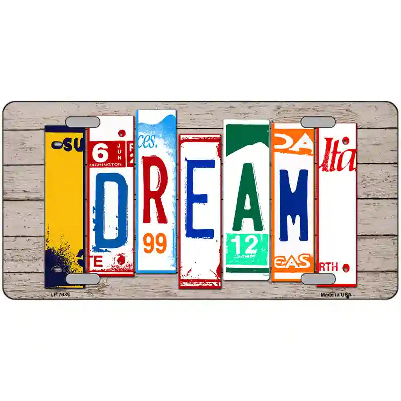 Dream Wood License Plate Art Novelty Metal License Plate 24" x 12" (LLP)