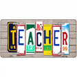 Teacher Wood License Plate Art Novelty Metal License Plate 24" x 12" (LLP)