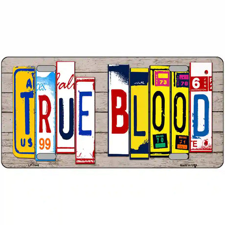 True Blood Wood License Plate Art Novelty Metal License Plate 24" x 12" (LLP)