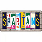 Spartans Wood License Plate Art Novelty Metal License Plate 24" x 12" (LLP)