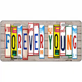 Forever Young Wood License Plate Art Novelty Metal License Plate 24" x 12" (LLP)