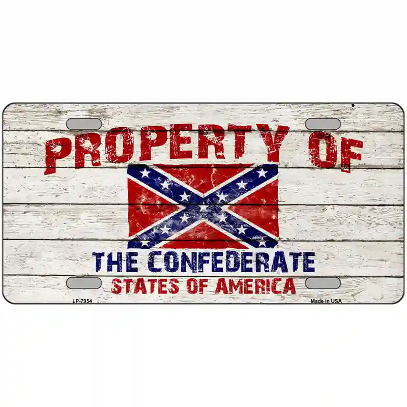 Property Of Confederate States Novelty Metal License Plate 24" x 12" (LLP)