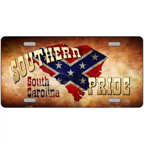 Southern Pride South Carolina Novelty Metal License Plate 24" x 12" (LLP)