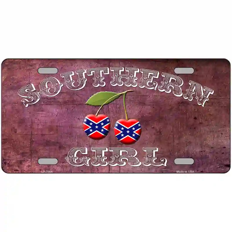 Southern Girl Novelty Metal License Plate 24" x 12" (LLP)