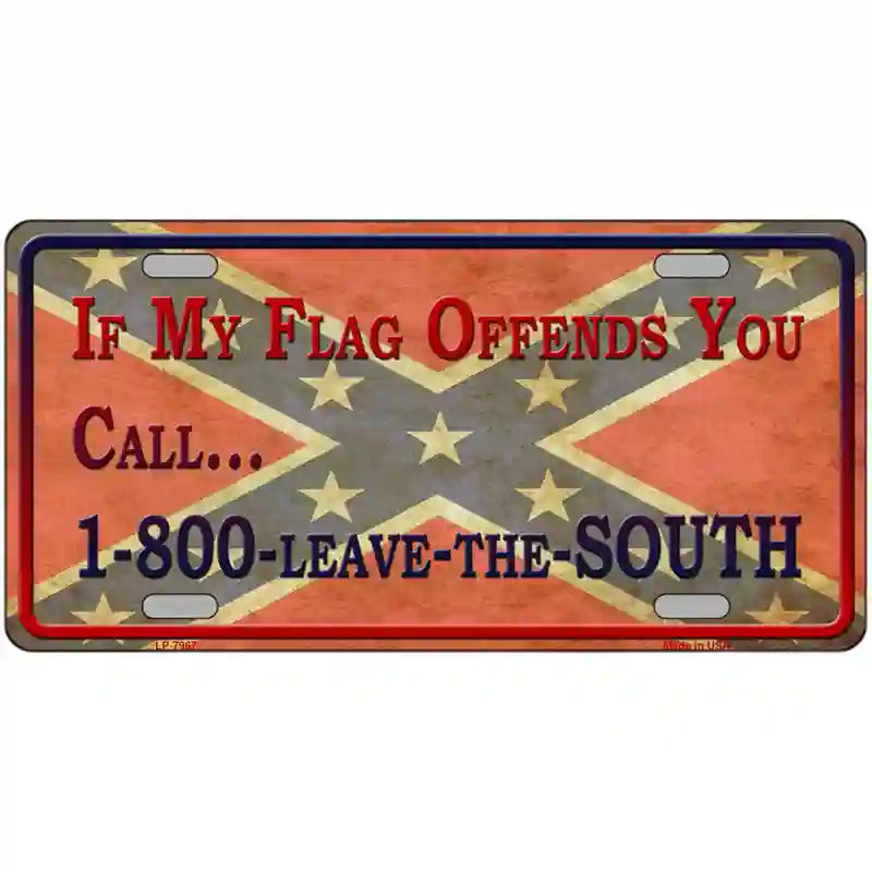 Leave The South Novelty Metal License Plate 24" x 12" (LLP)